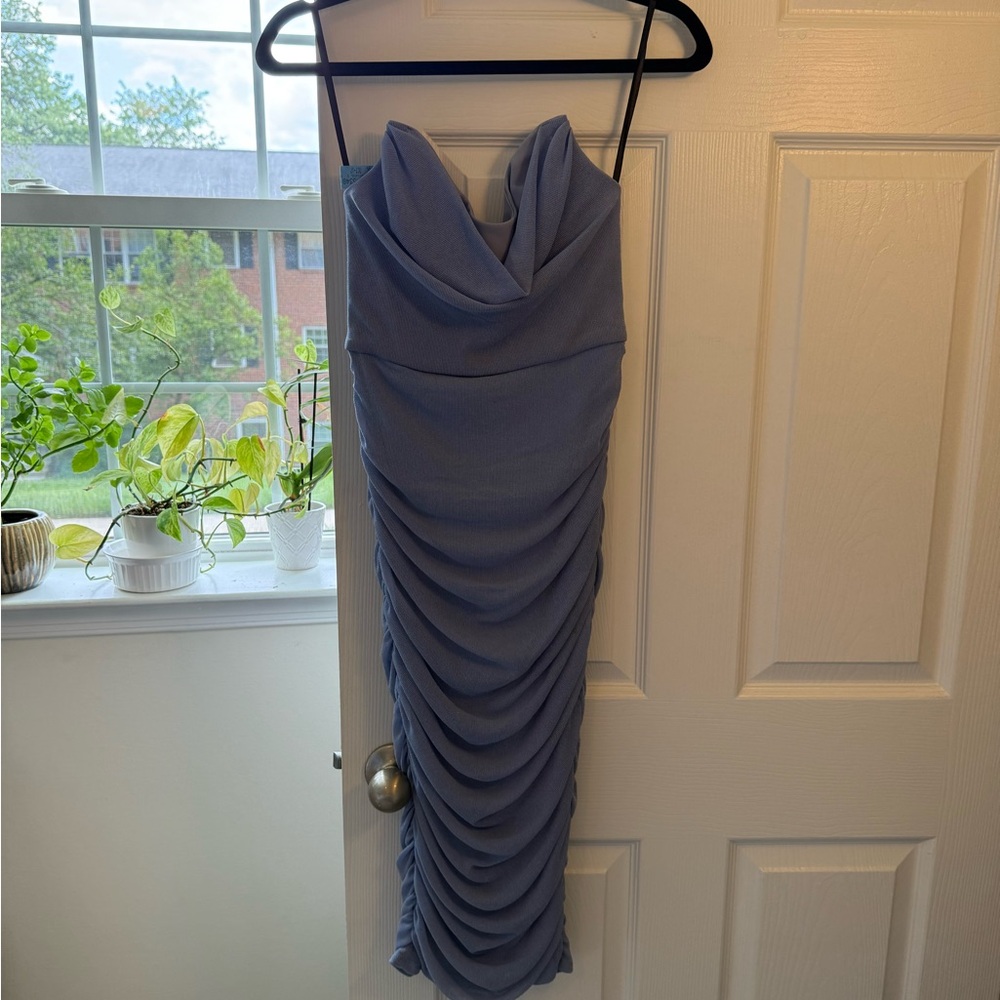 Michael Costello Ruched Bodycon Midi Dress